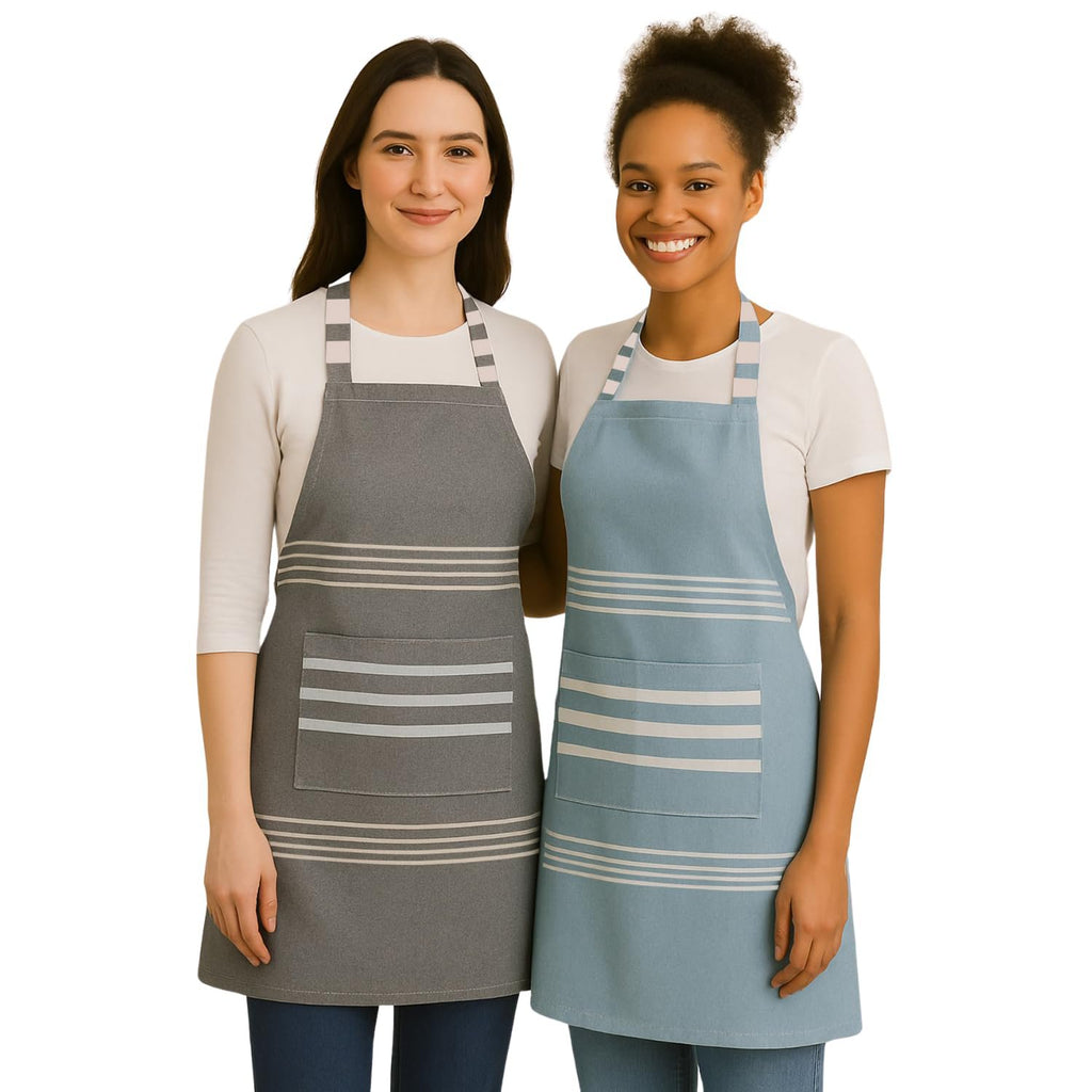 Unisex kookschort – professioneel keukenschort – waterdicht polyester – vlekbestendig, twee zakken