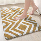Egyptische superzachte ronde badmat van microvezel, 2000 gsm (40x60 cm), verpakking van 1 | Absorberende antislipvloermat