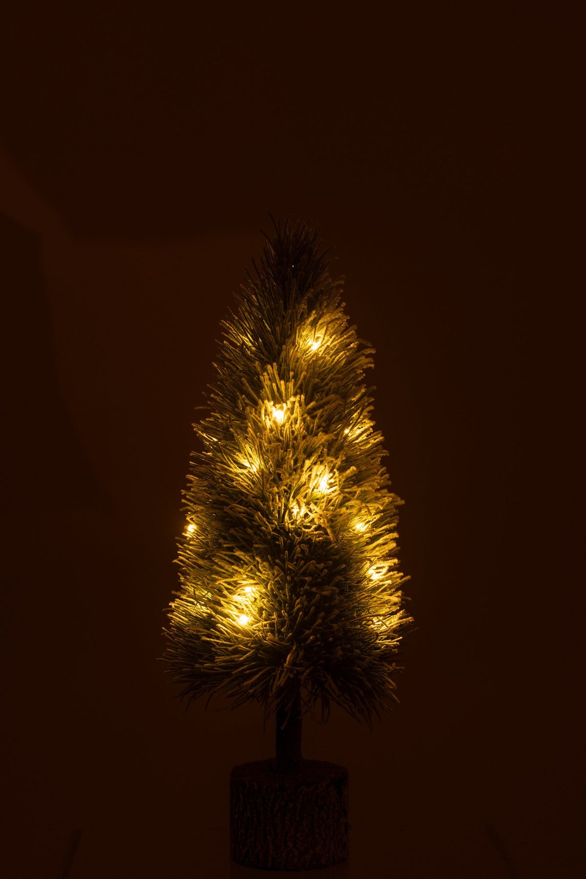 J-Line Kerstboom B+Led Kunststof Sneeuw Groen Medium