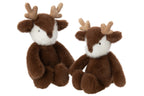 J-Line knuffel Rendier - polyester - bruin - medium