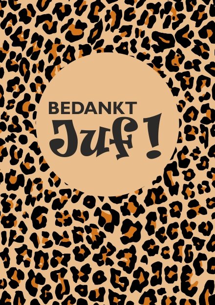 Bedankt juf - wenskaart