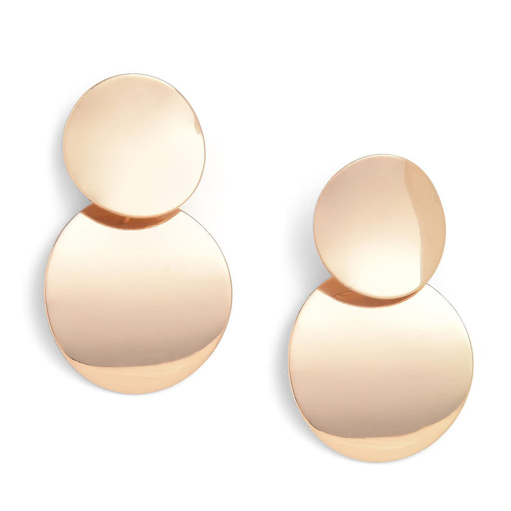 Moderne statement oorbellen – mode-sieraden – messing verguld – licht van gewicht