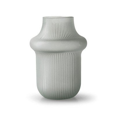 Vaas 'philou' mat grijs h15 d11,5 cm