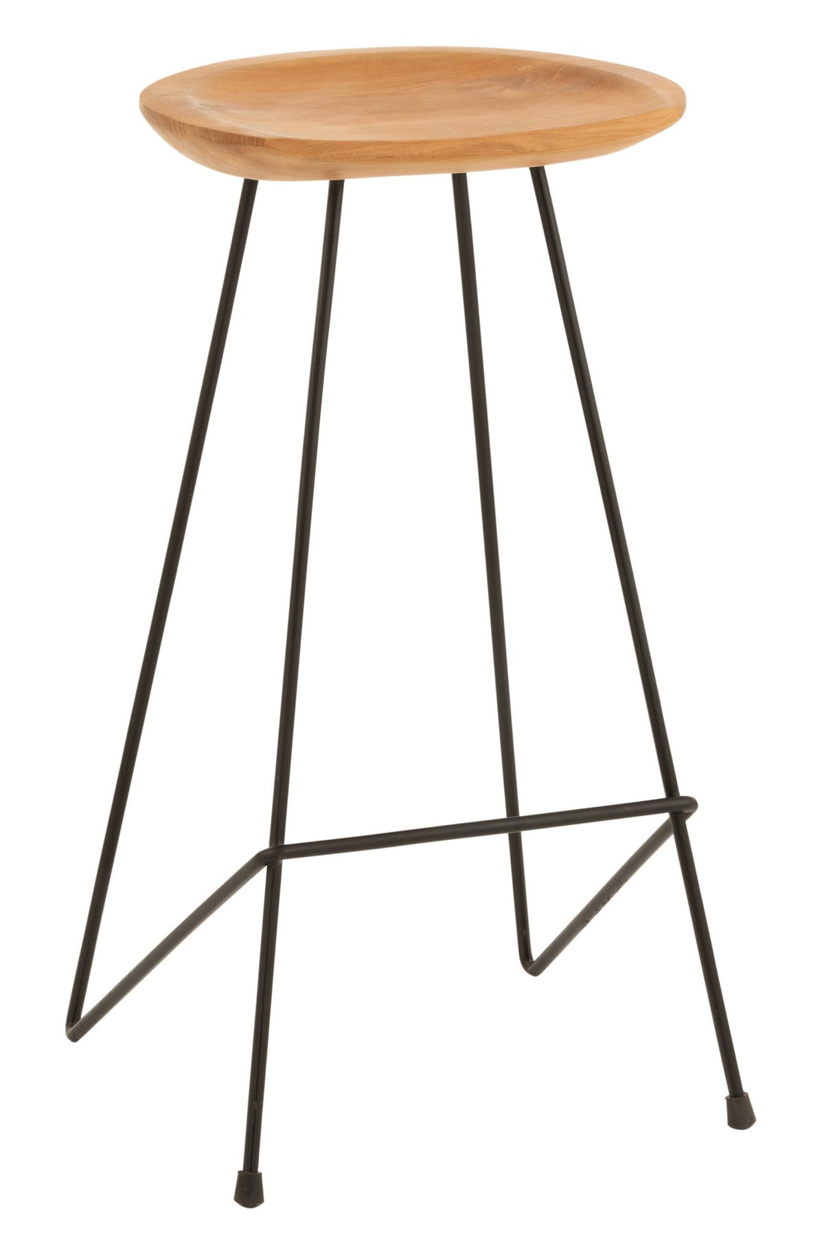 J-Line barstoel - hout/ijzer - naturel
