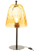 J-Line tafellamp Oceane - glas - geel