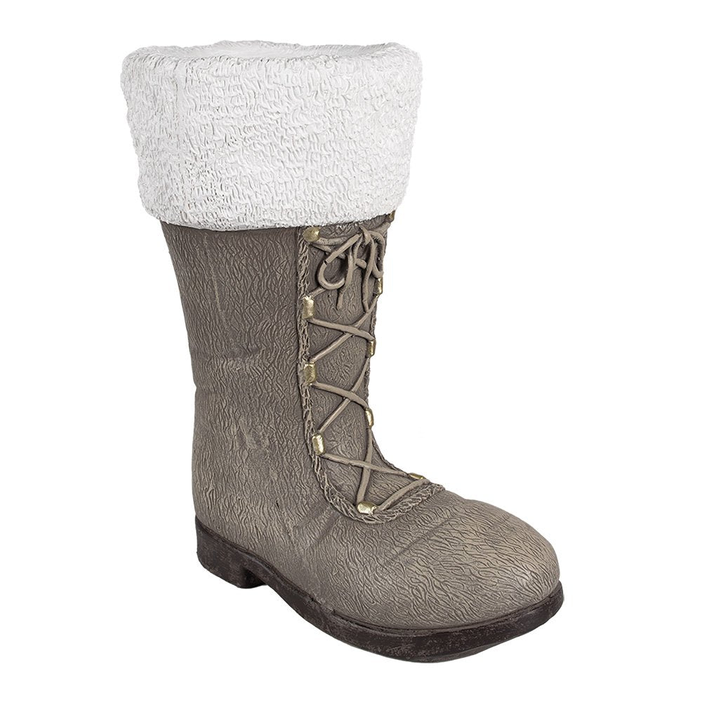 Kerstdecoratie Beeld Laars 37x23x43 cm Grijs Keramisch materiaal
