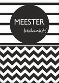 Meester bedankt - wenskaart
