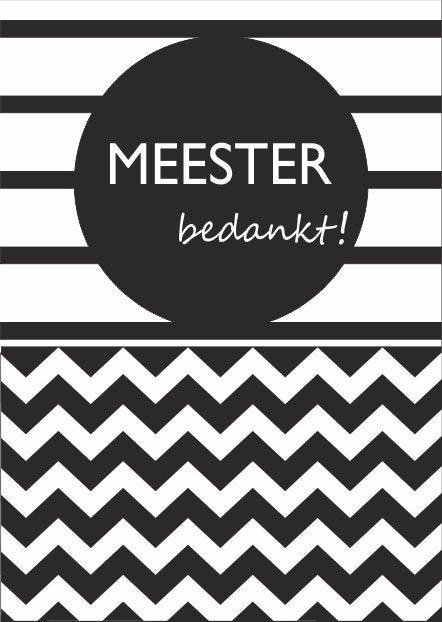 Meester bedankt - wenskaart