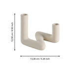 Kandelaar Valakish Beige 12x8x13cm