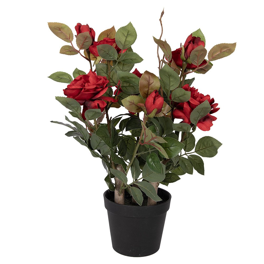 Kunstplant Roos 20x20x55 cm Rood Kunststof