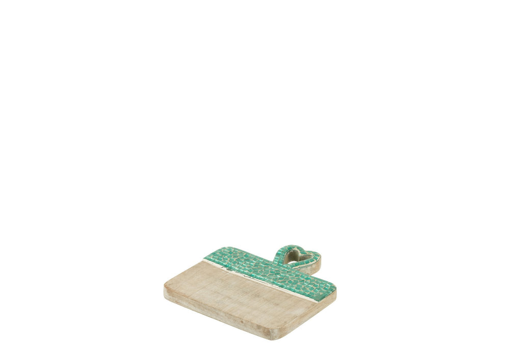 J-Line Dienblad Mozaiek Mango Hout Groen
