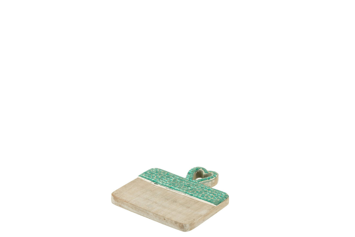 J-Line Dienblad Mozaiek Mango Hout Groen