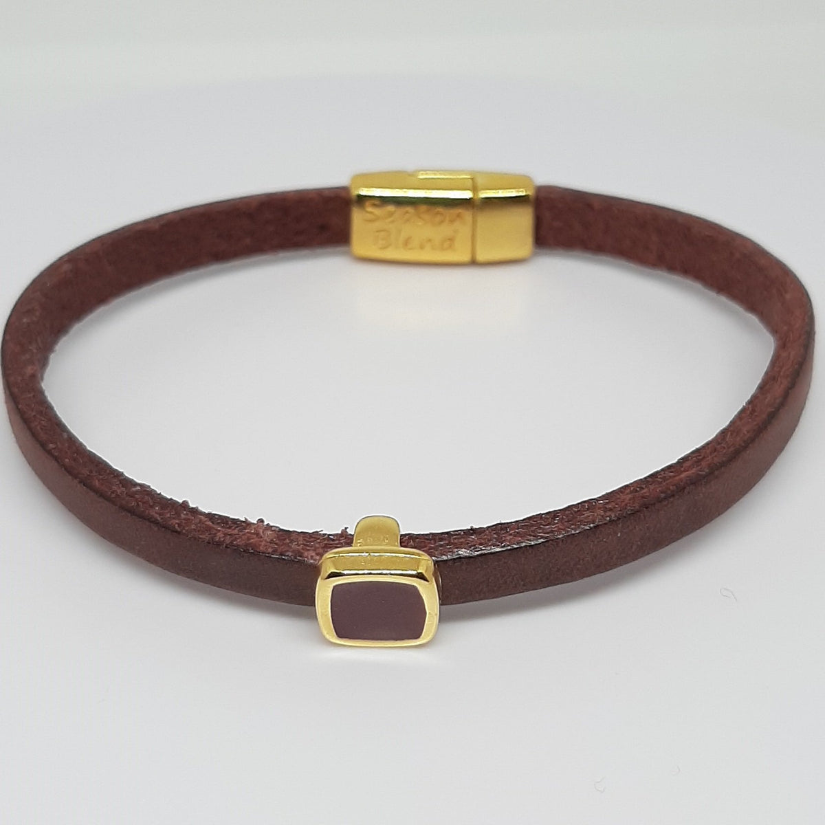 Semplice emaille vierkante slider 24K verguld