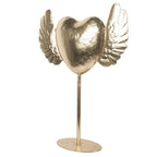 Decoratie Beeld Hart 38x11x47 cm Goudkleurig Metaal