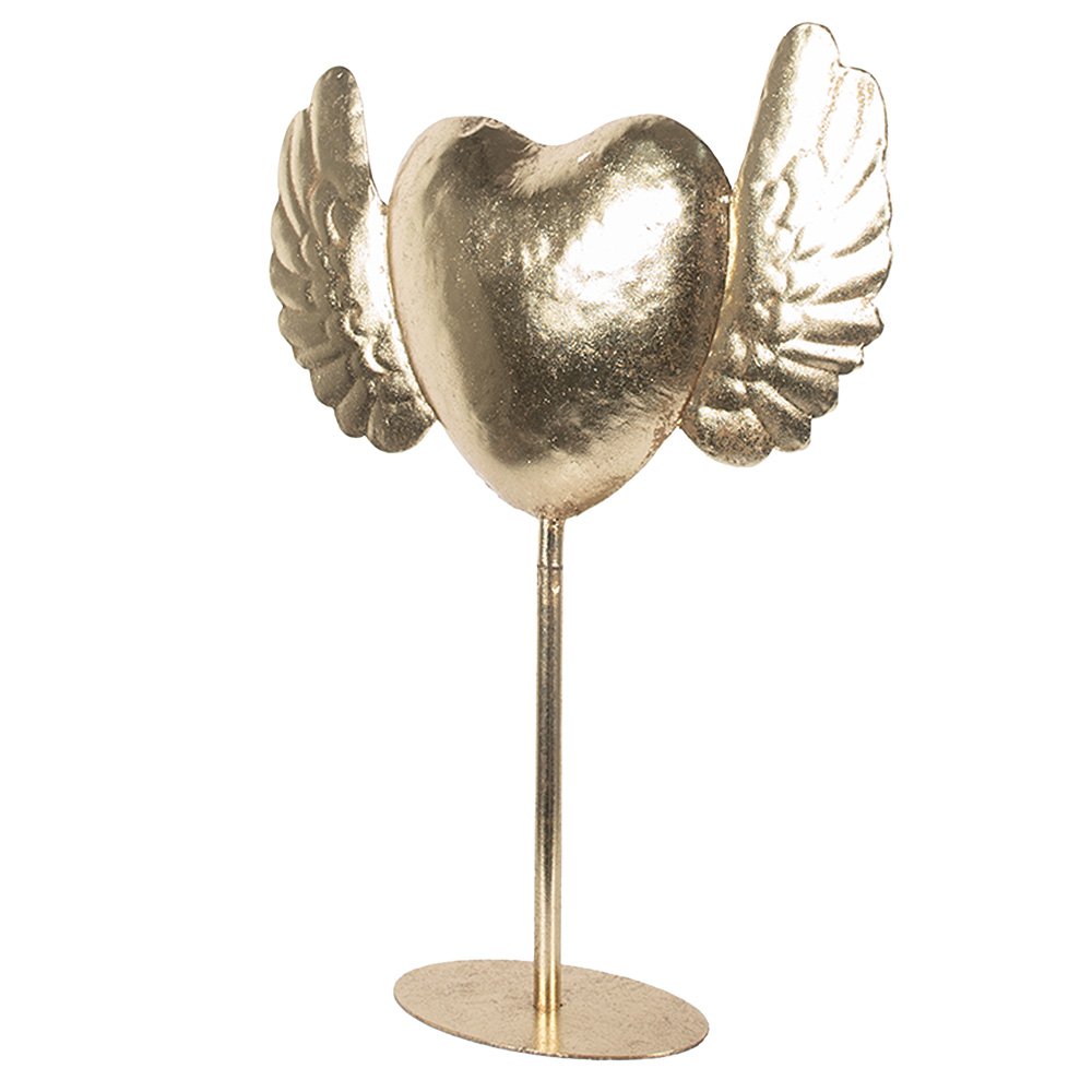 Decoratie Beeld Hart 38x11x47 cm Goudkleurig Metaal