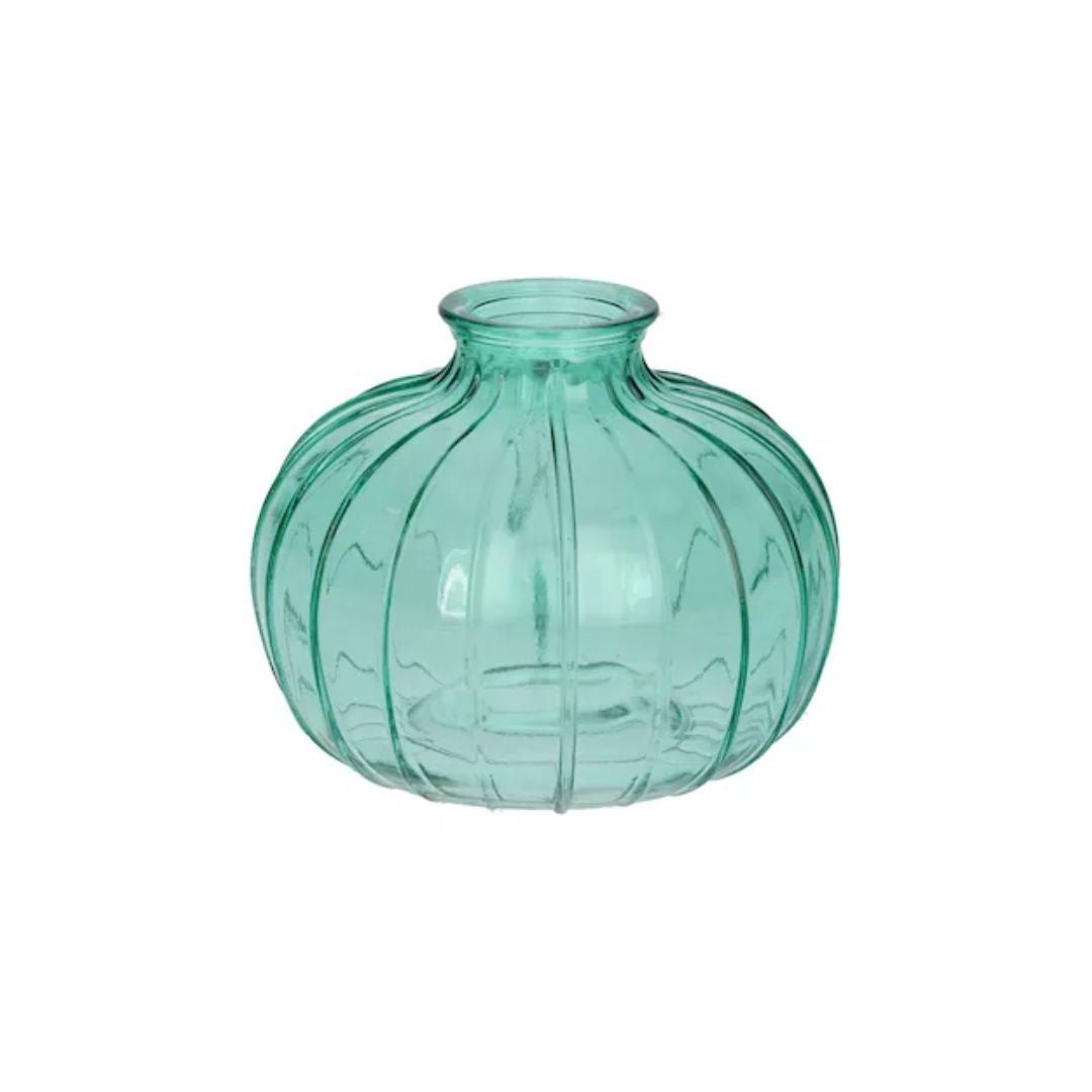 Fles Carmen rond turquoise 8,5 cm