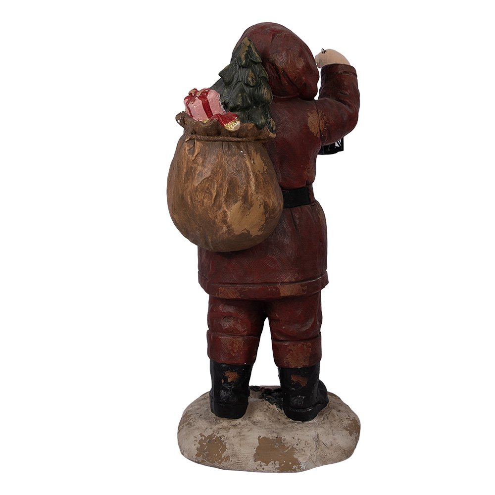 Decoratie Beeld Kerstman 37x39x82 cm Rood Keramisch materiaal
