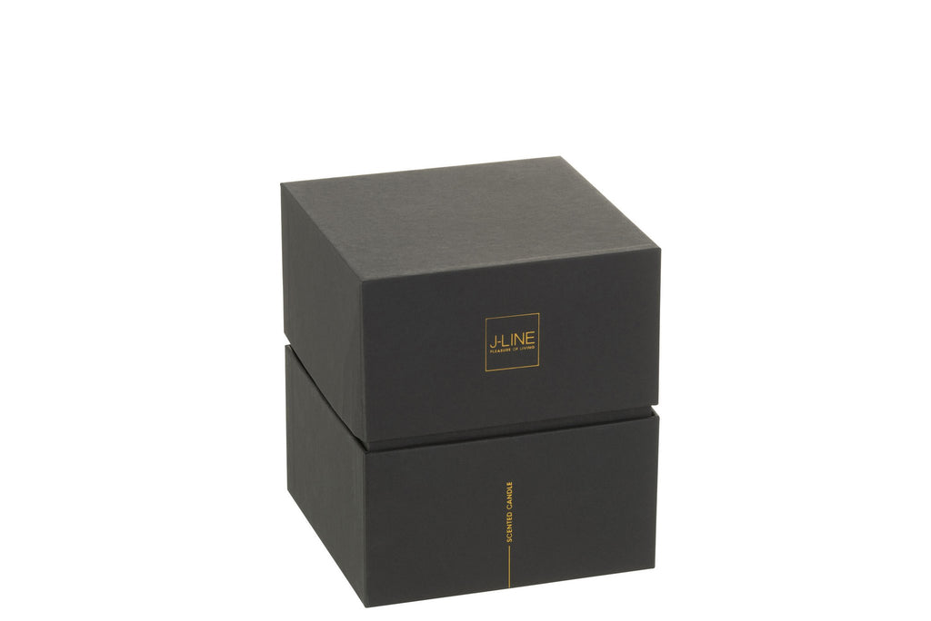 J-Line geurkaars Noa - Sandalwood - glas - rood - medium - 68U