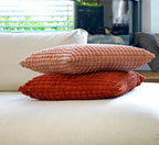 Dutch Decor Rome - Kussen 45x45 cm - Effen kleur - 3D textuur - Potters Clay - Oranje