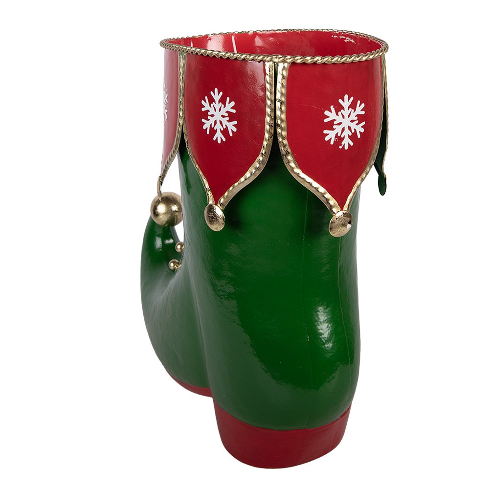 Kerstdecoratie Beeld Laars 39x16x31 cm Groen Metaal
