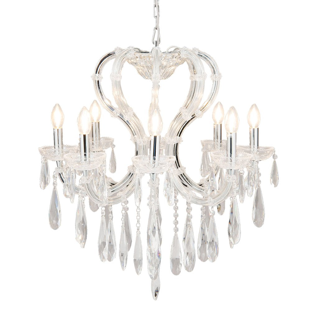 Kroonluchter Ø 70x78/200 cm Wit Metaal Hanglamp