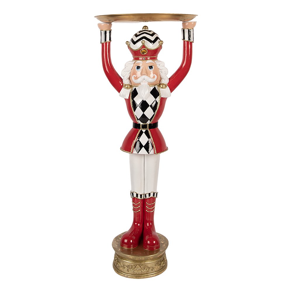 Kerstdecoratie Beeld Notenkraker 30x30x65 cm Rood Kunststof