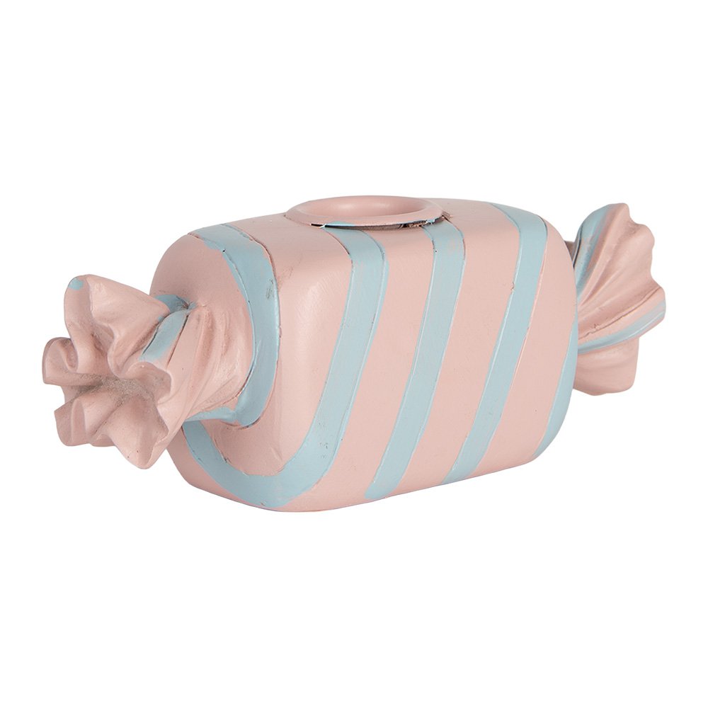 Kandelaar 14x5x5 cm Roze Kunststof