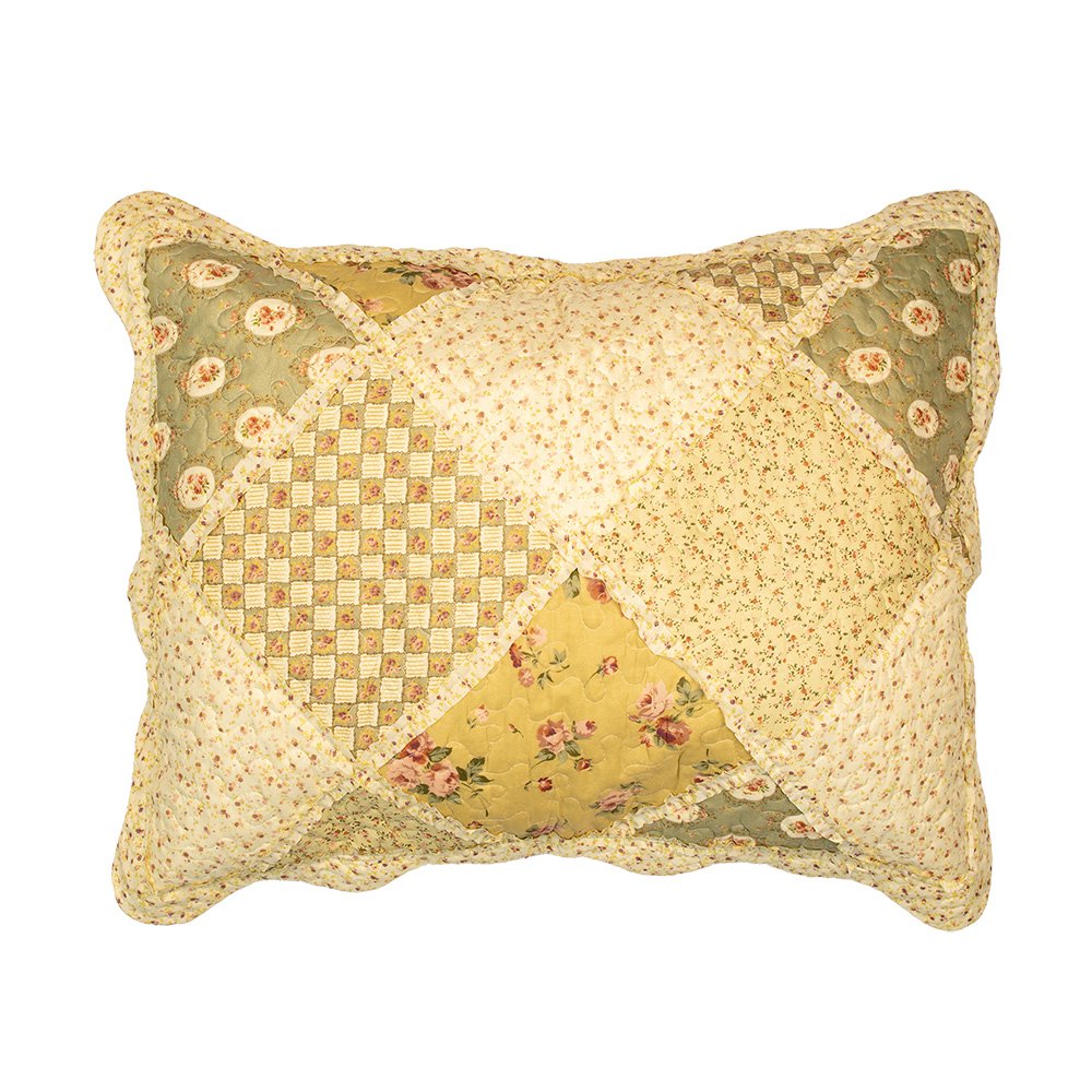 Bedsprei 230x250 cm Groen Beige Polyester