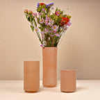 Terracotta Vaas set/3 - Klein 10cm, Medium 15cm, Groot 20cm (Ø6cm)
