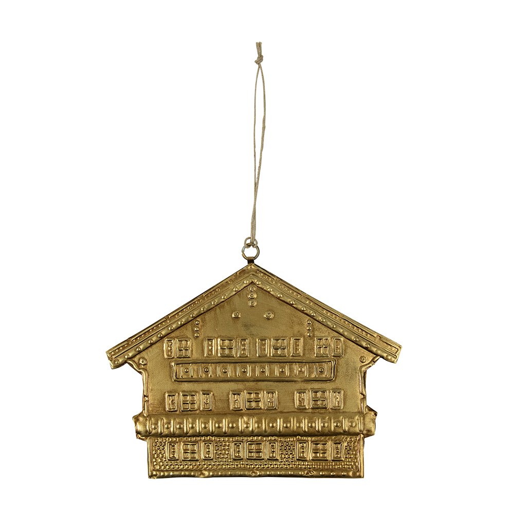 Hanger ijzer chalet b goud 16cm