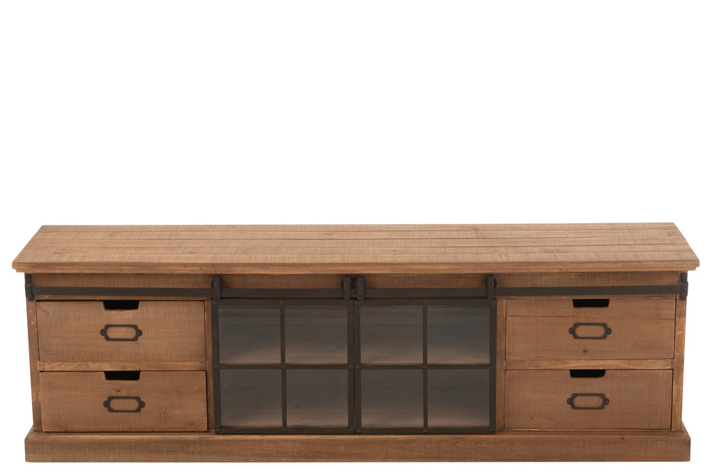 J-Line tv-kast Mia - dennenhout - naturel
