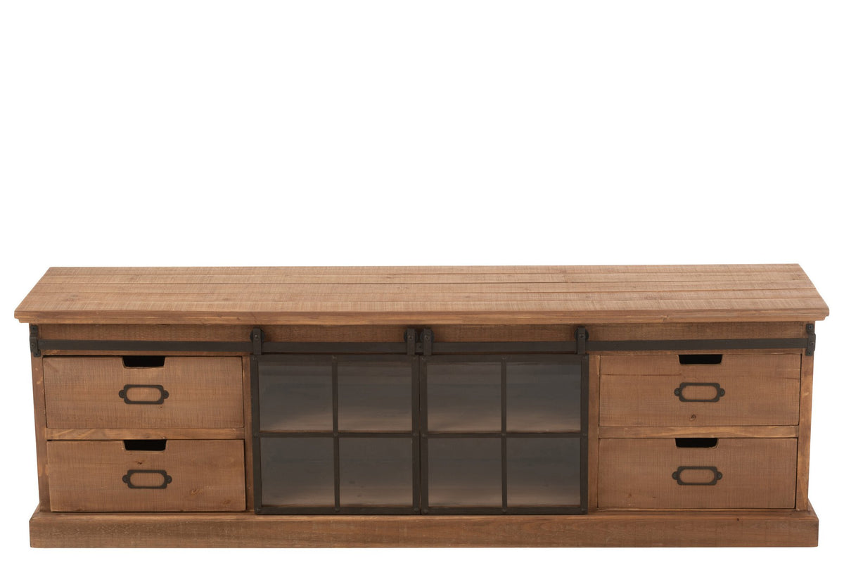 J-Line tv-kast Mia - dennenhout - naturel