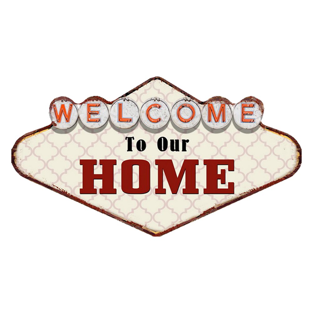 Wanddecoratie 49x27 cm Beige Rood IJzer Muurdecoratie