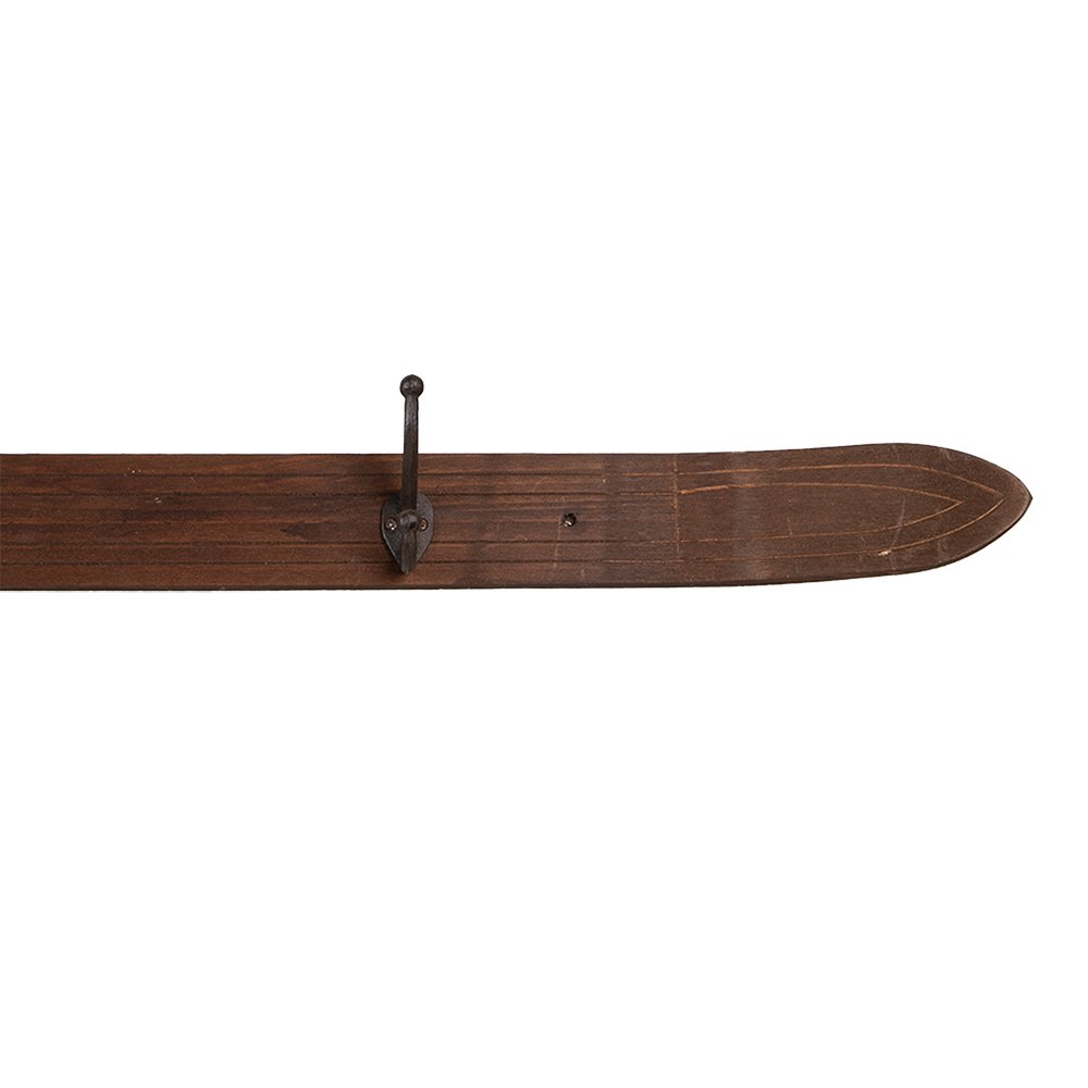 Wandkapstok 4 Haken 170x8x12 cm Bruin Hout