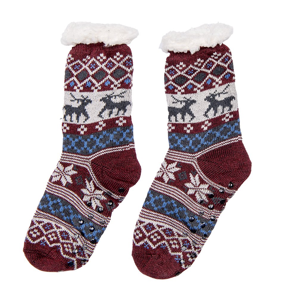 Kerstsokken set van 12 one size Meerkleurig Synthetisch Hert