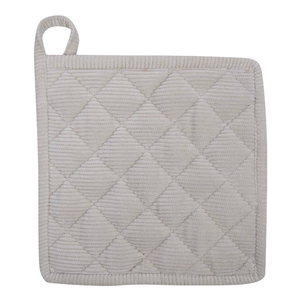 Corduroy pannenlap beige 20x20cm