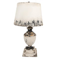 Tafellamp Ø 32x60 cm Beige Hout Bureaulamp
