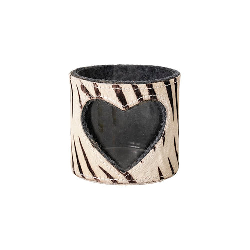 *windlicht koe hart zebra 10cm*