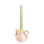 Kandelaar Theepot 13x10x11 cm Roze Kunststof