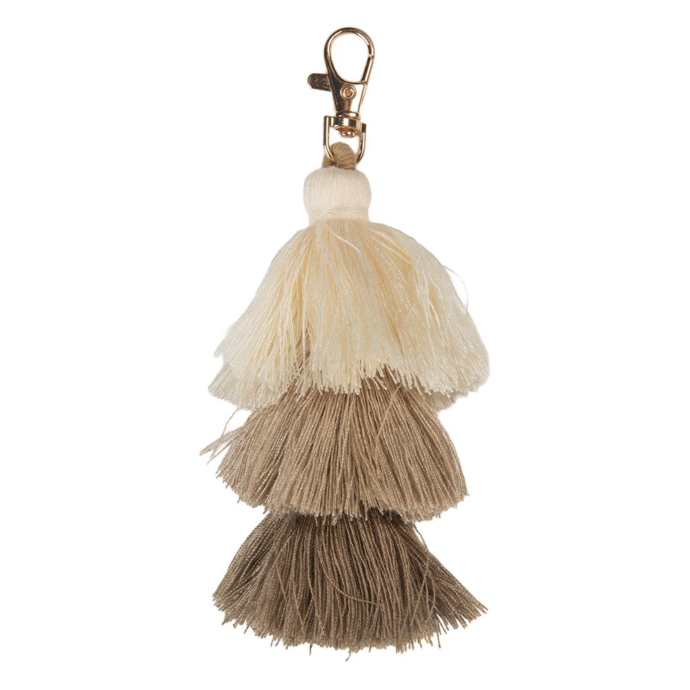 Sleutelhanger 4x4x13 cm Beige Synthetisch
