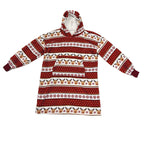 Textino Rowen - Hoodie 70x110 cm - Volwassenen - Hoodiedeken - Kerstmis - Fietsen Rood - Rood