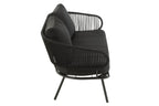 J-Line Set Van Drie Stoel/Bank Poa Metaal/Rattan Zwart