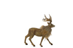 J-Line decoratie Rendier - polyresin - donkerbruin/beige - small