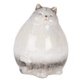 Decoratie Beeld Kat 14x13x18 cm Grijs Keramiek