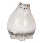 Decoratie Beeld Kat 14x13x18 cm Grijs Keramiek