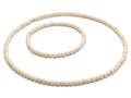 Houten parelring 20cm wit