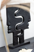 J-Line Figuur Gezichten Op Voet Aluminium