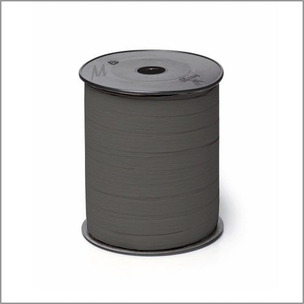 Paperlook krullint – 10 mm x 250 meter – antraciet / donker grijs