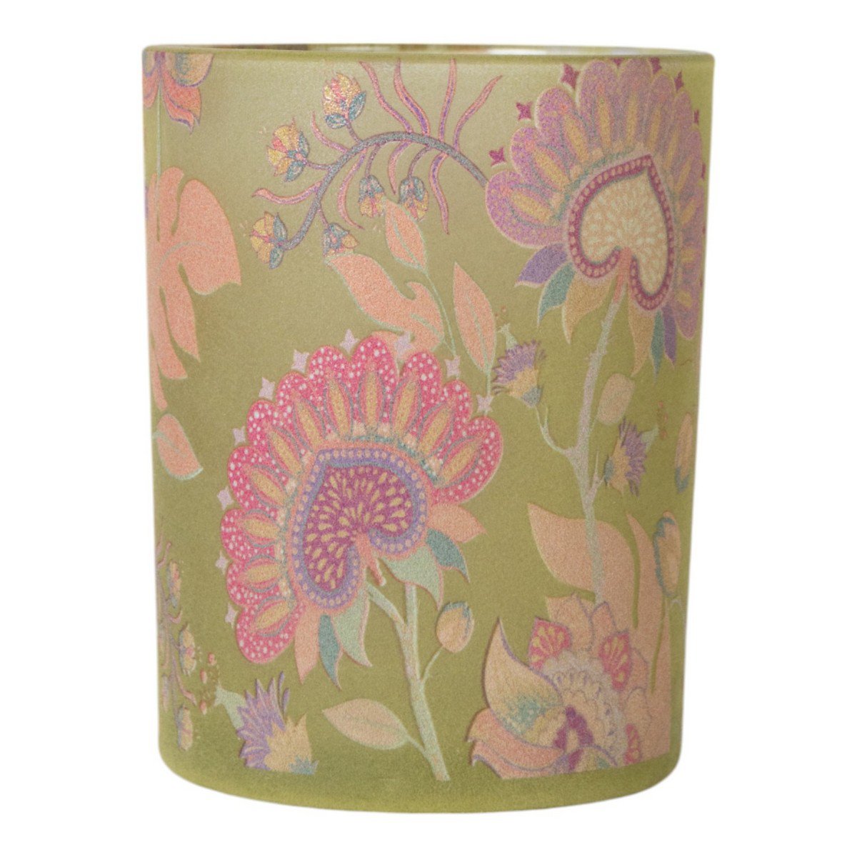 Theelichthouder neon bloemen groot 12cm
