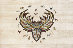 Eco Wood Art (EWA) Houten Legpuzzel Uil/ Owl, 2512, 29,7x28,5x0,5cm Kartonbox